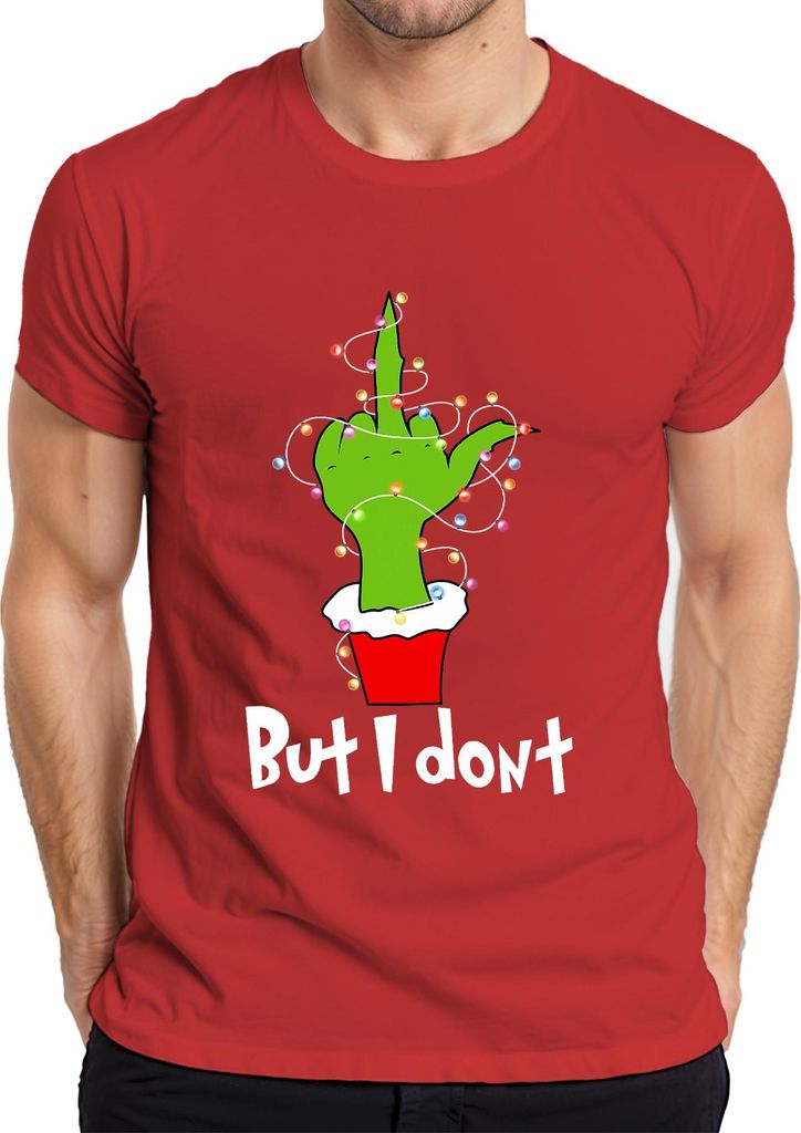 Weihnachtskaktus But I don't frech sarkastisch lustig Geschenk Herren T-Shirt, Rot, XXL