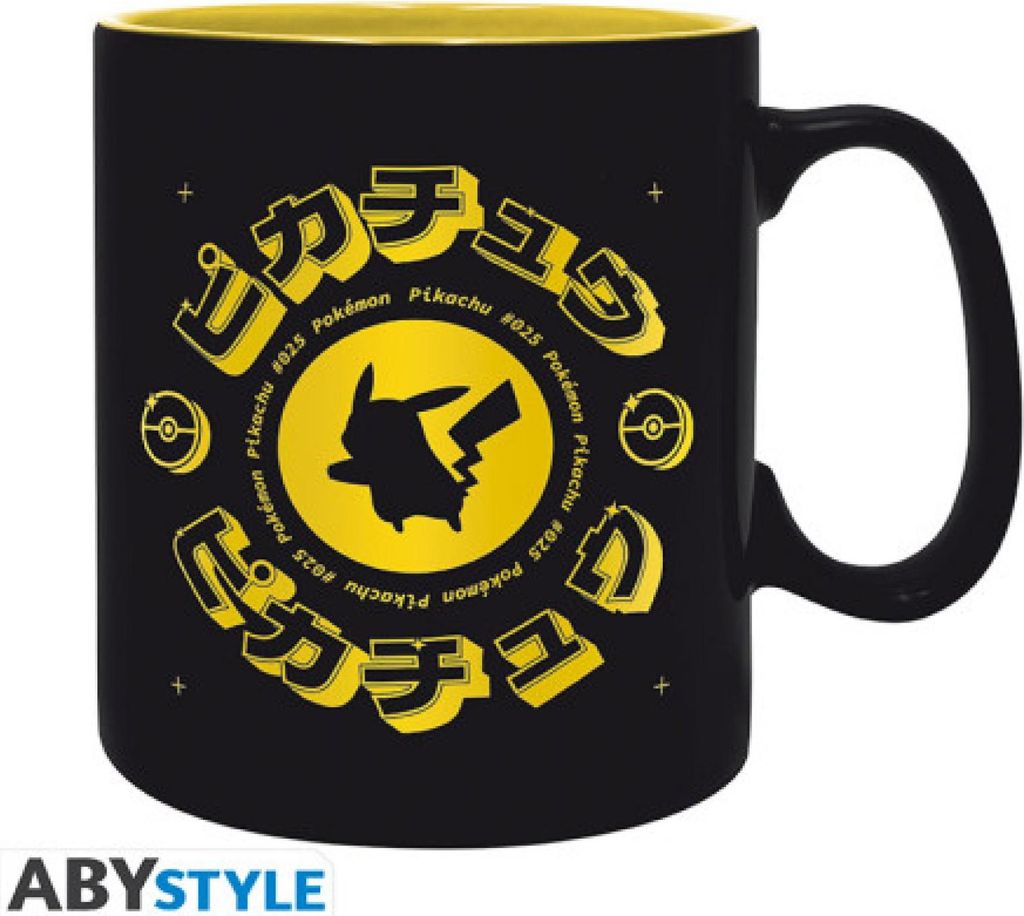POKEMON - Mug - 460 ml - Pikachu Black Icon - cardboard box