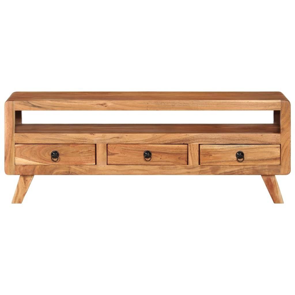 Möbel TV-Schrank - TV-Regal - Fernsehkommode - 110x30x40 cm Massivholz Akazie - TV-Lowboard CLORIS5376999