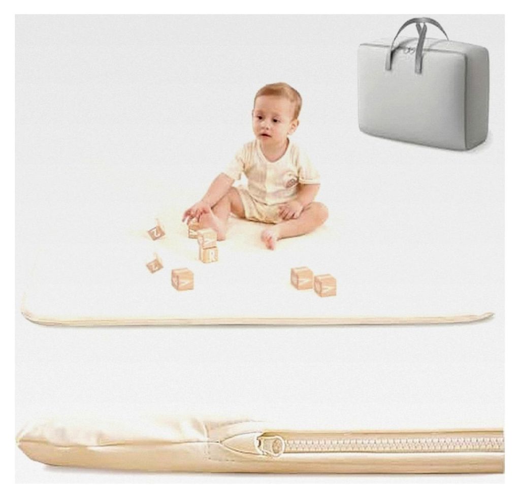 Spielmatte für Babys 120x120x3cm – Extra dicke und abgedichtete, super weiche Bodenmatte aus veganem Leder für einen sicheren Spielbereich – ...