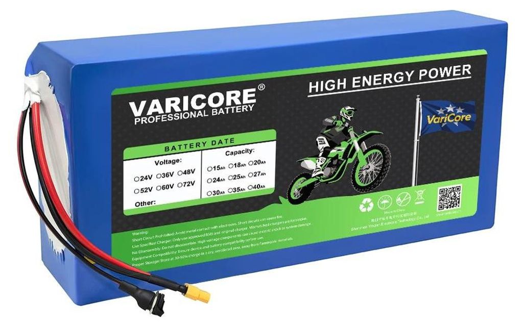 21700 Lithium-Ionen-Akku - 60V 35Ah Batteriepack - 16s BMS - XT60 DC-Stecker - bis 3000W - Für E-Bike Roller Werkzeuge