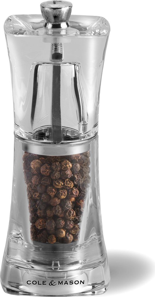 Cole & Mason Pfeffermühle Crystal mit verstellbarem Präzisionsmahlwerk transparent One Size