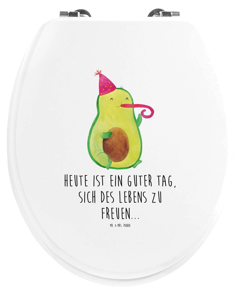 Mr. & Mrs. Panda Klobrille Avocado Feier - Weiß - Geschenk, WC Brille, Toiletten-Sitz, Geburtstag, Fete, Klo-Deckel, Gute Laune, bambus sitz, Part...