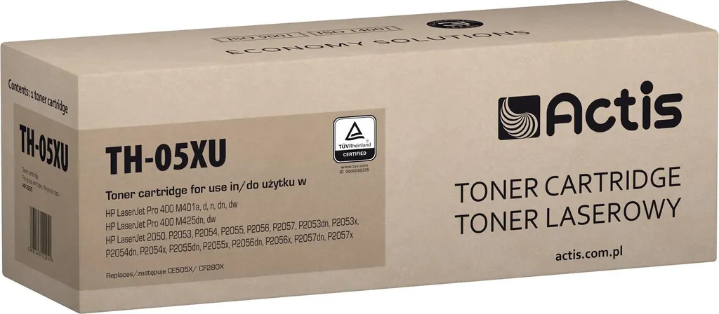 Cartouche Toner Laser Noir Universelle remplace HP CE505X et CF280X Actis