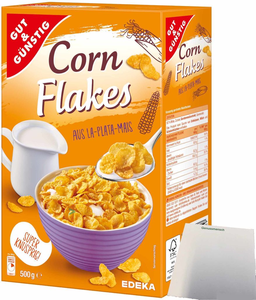 Gut & Günstig Cornflakes super knusprig aus La-Plata- Mais Produktbild 