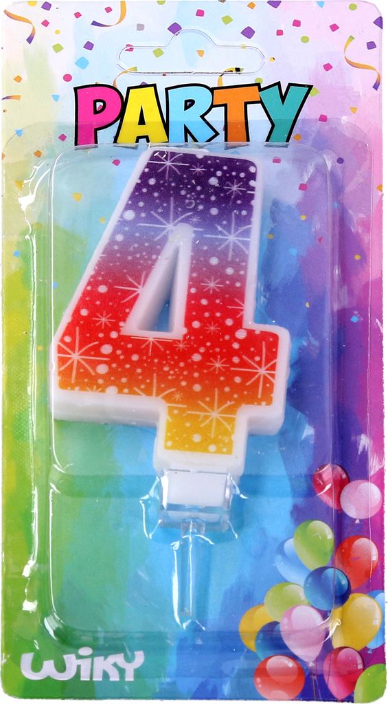 Candela party numero 4 Stelle Immagine del prodotto 