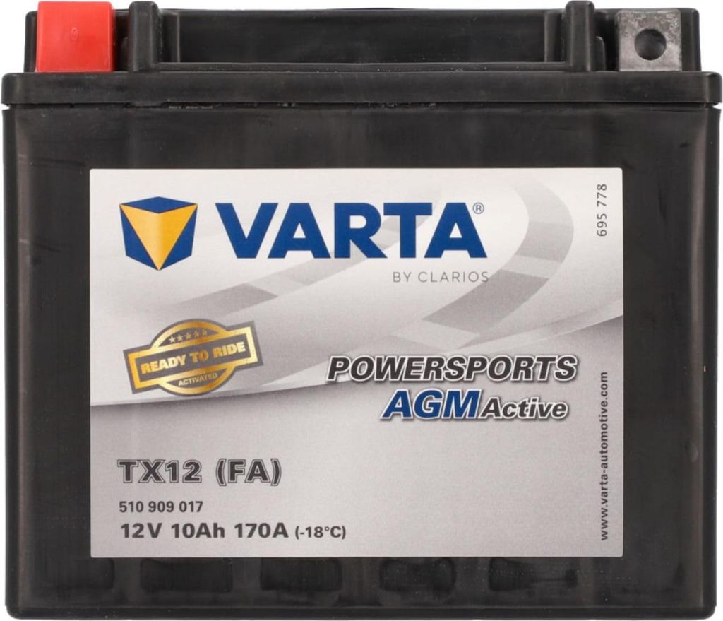 Varta AGM-Motorradbatterie TX12 FA 12V 10Ah 170A Produktbild 