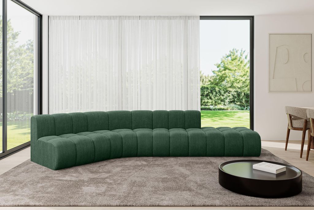 ALTDECOR Modulares Sofa Ecksofa in L-Form - Brilo-L1 - 380x174x70 cm Grün - Corner modular Sofa Eckcouch Couch Wohnlandschaft Cauchsofa Bodensofa ...
