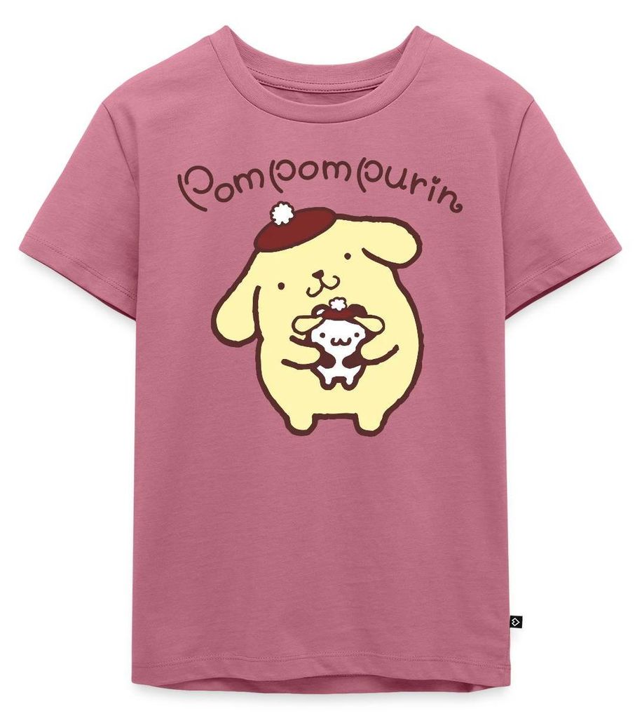 Spreadshirt Pompompurin & Muffin Verkleidet Kinder Premium T-Shirt, 110/116 (4 Jahre), Mauve