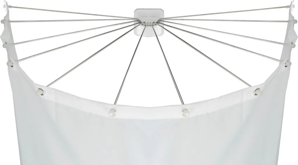 Supporto Tenda Doccia a Ombrella WENKO - Acciaio Inox 12 Bracci