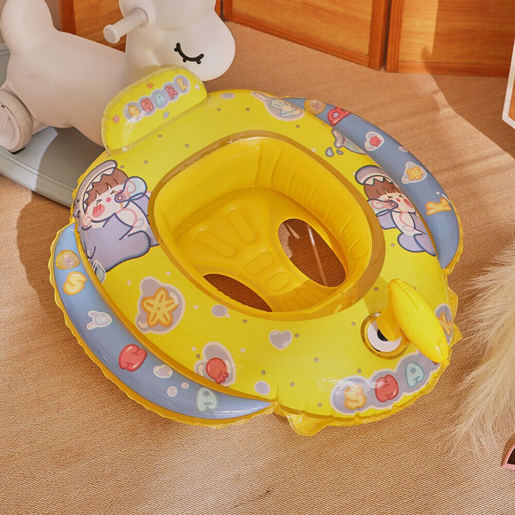 Gelber PVC - Schwimmring mit Wasserpistole: Ideal für Strandpartys und Kleinkinder