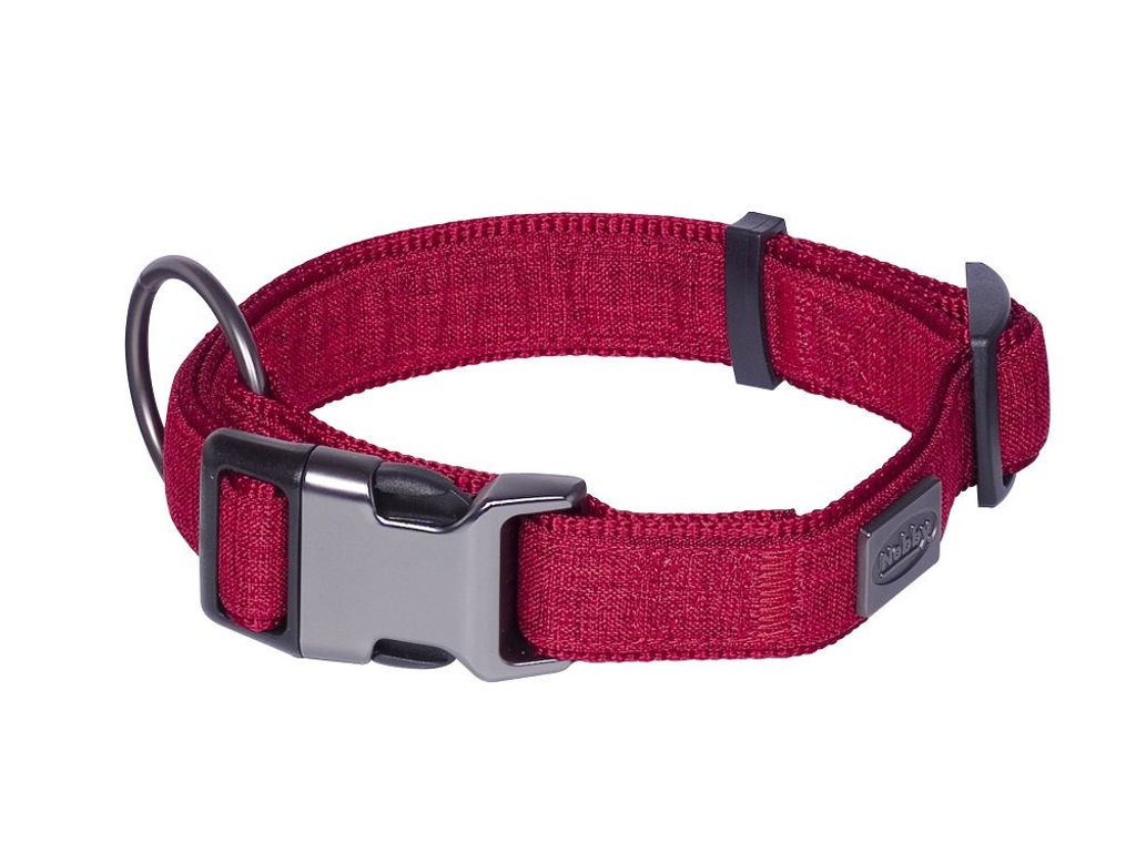 Nobby Halsband Linen Deluxe rot, Verstellmöglichkeit: 40-55 cm