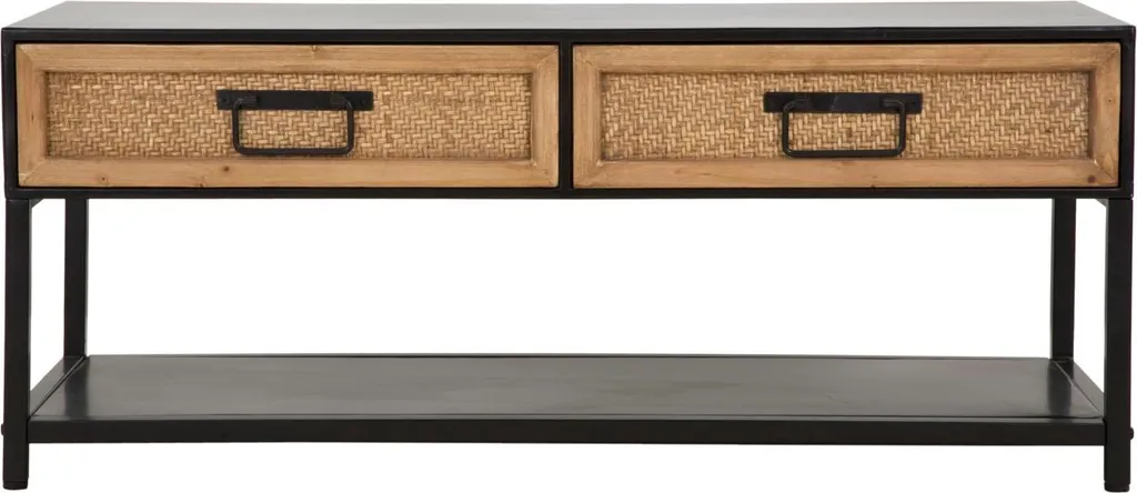 Meuble TV Hanoi Beige 95x38x38 cm - Support Télévision Finition Mat Bois