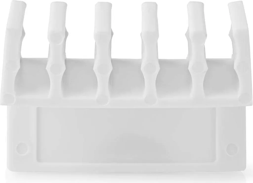 Gestione dei cavi | Morsetto per cavi | Click and Go | 2 pz. | Numero di slot: 5 dischi | Spessore massimo del cavo: 7,1 mm | Polipropilene | Bianco