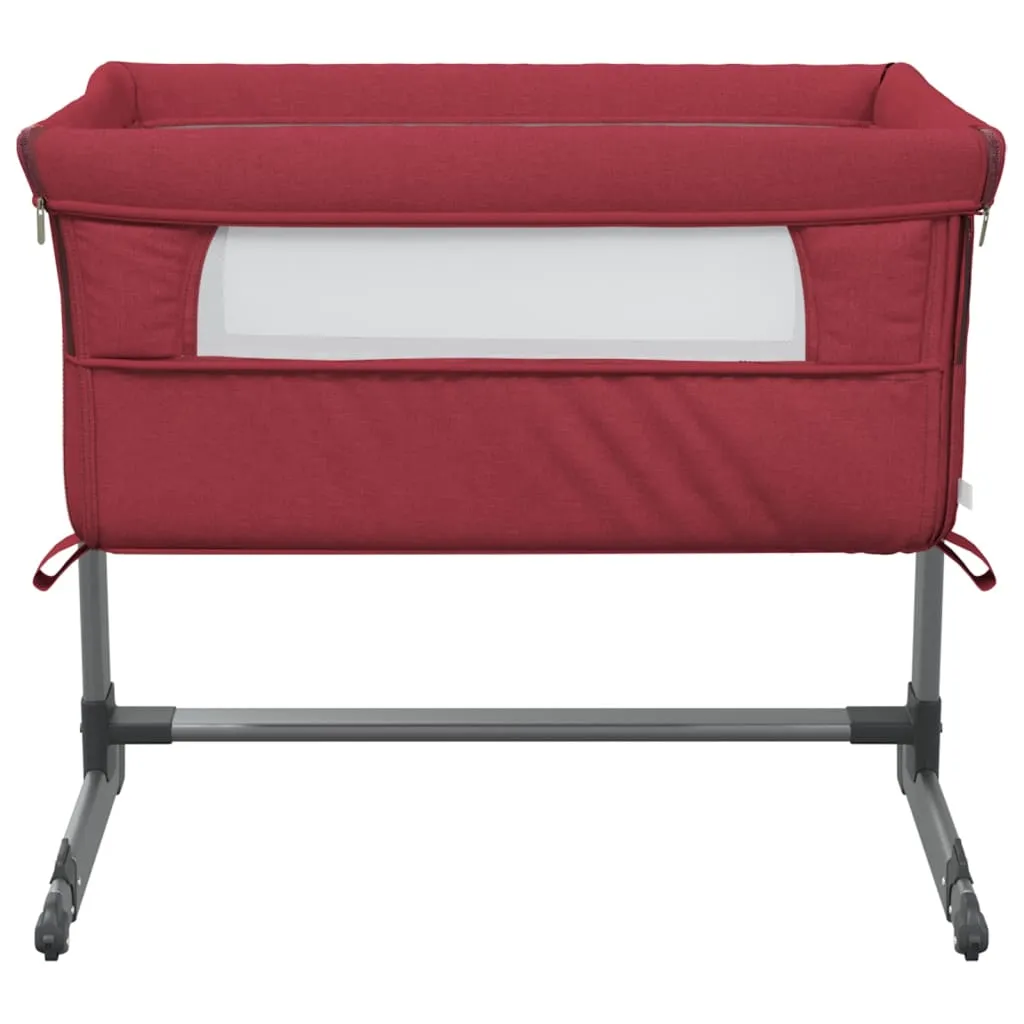 Lit Bébé Sécurisé avec Matelas Confort - Solution Sommeil Lin Rouge Durable - 4