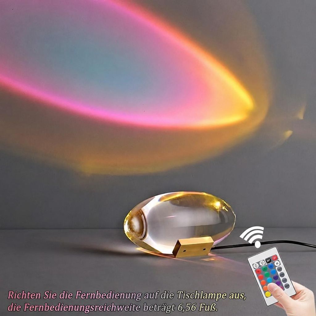 16-Farben-Kristalllampe, kleine LED-Tischlampe, Nachtlicht, Produktbild 