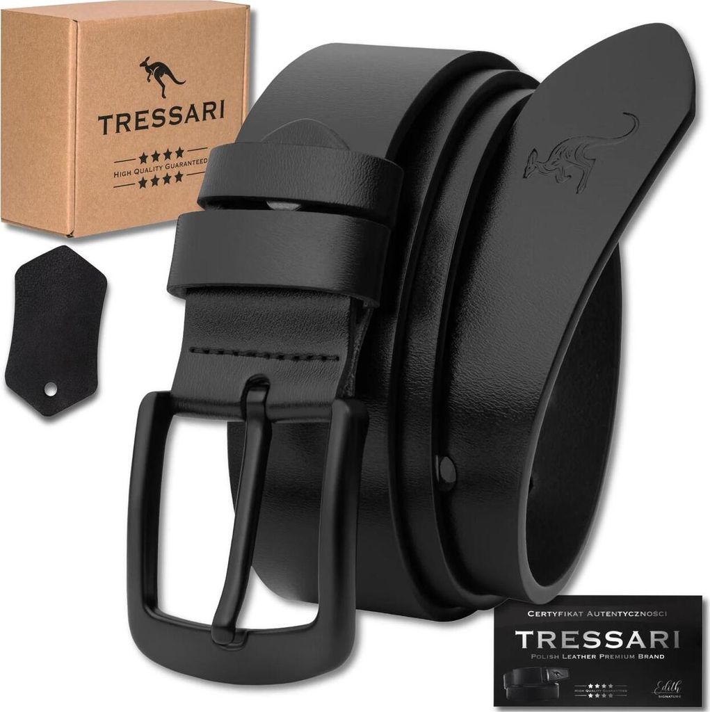 TRESSARI cintura per pantaloni da uomo 125 cm 100 % pelle Immagine del prodotto 