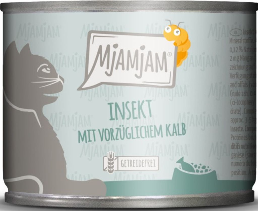 Mjamjam 200gx6 Insekt mit vorzüglichem Kalbb Cat