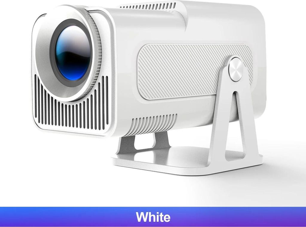 Mini Netflix Beamer - HY320 NTV WLAN Projektor - Full HD 1080p - Bilddiagonale 76–508 cm - Auto Keystone - Bluetooth 5.2 - Android Apps - Weiß