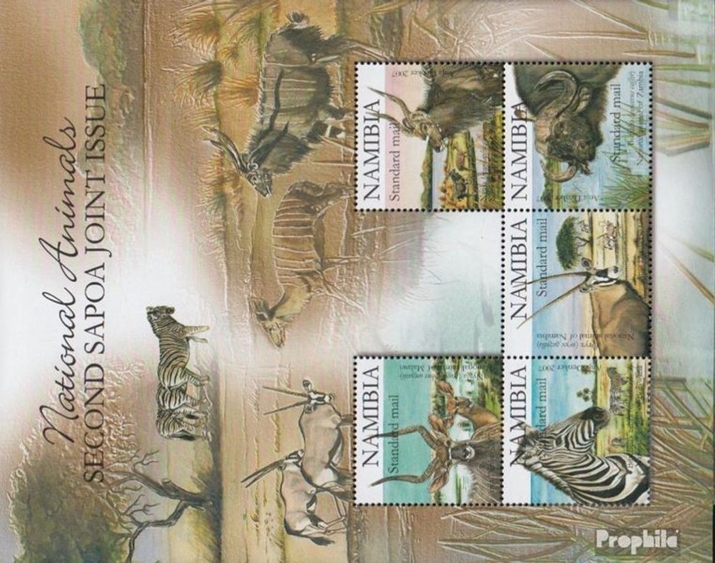 Briefmarken Namibia - Südwestafrika 2007 Mi Block67II Produktbild 
