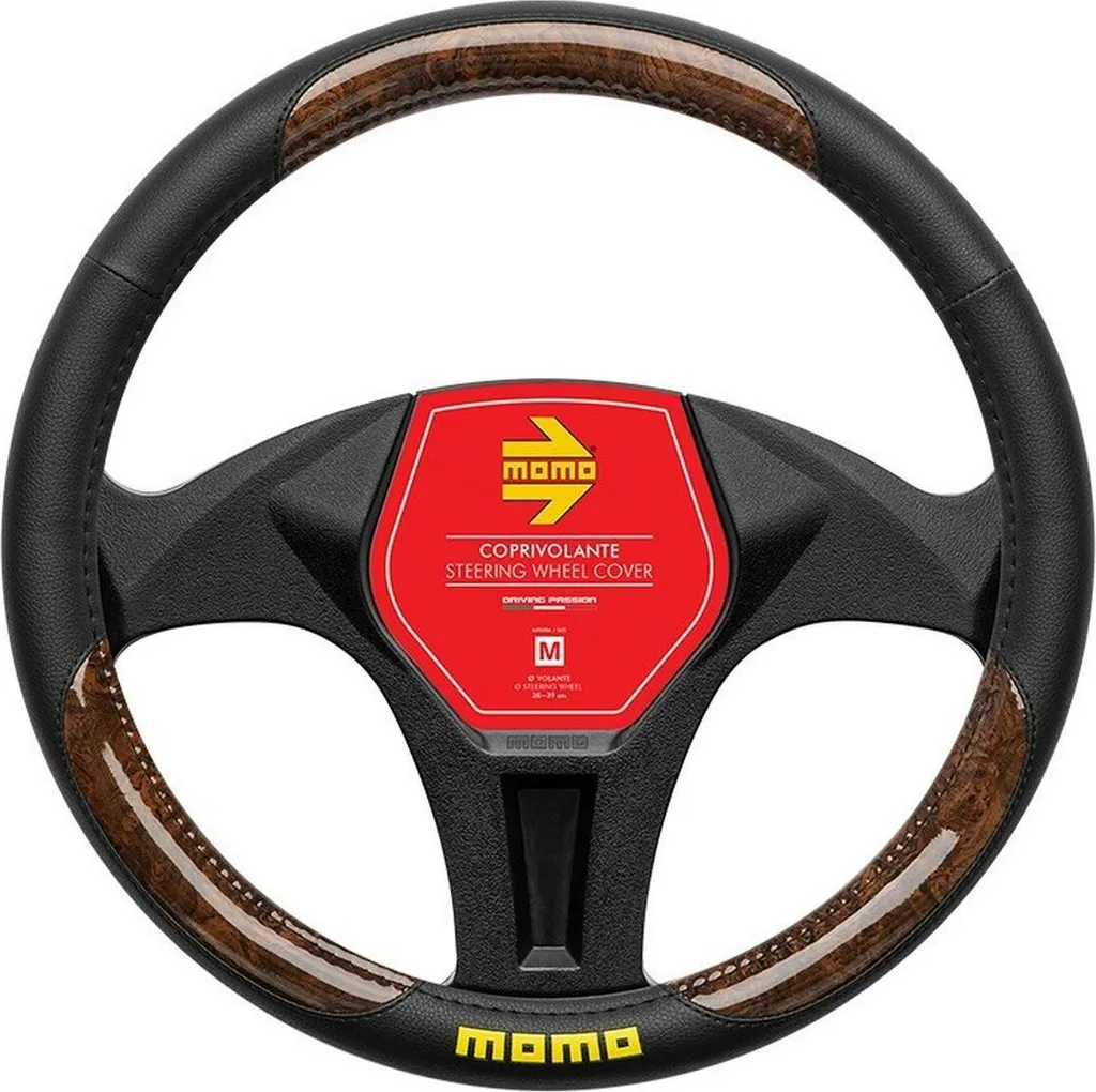 Coprivolante Sportivo MOMO 38-39cm MOMLSWC0BRBKW | Look Black Wood