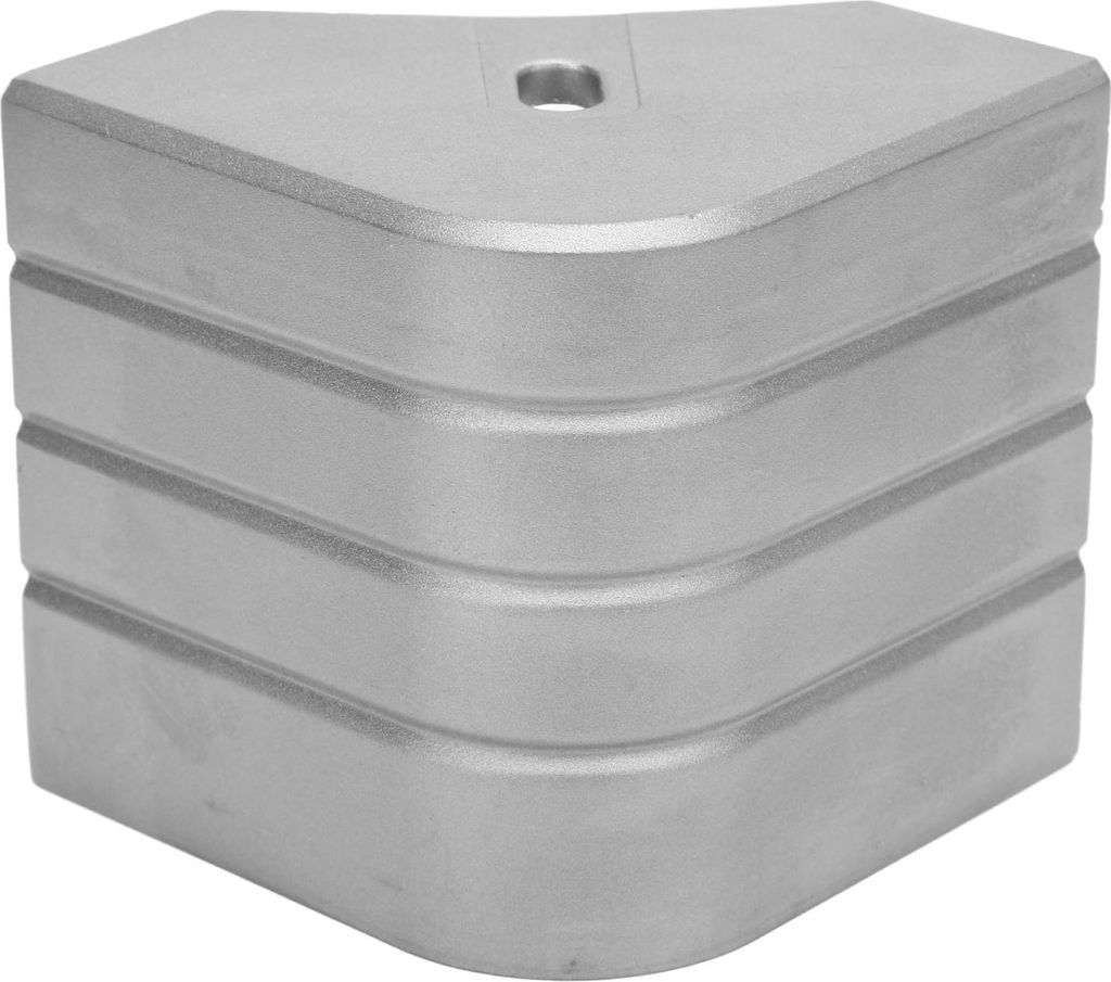 Bootseckkappen Ponton-Aluminium-Deckguss für 90° abgerundete Höhe: 3-1/8 Zoll bis 3-3/16 Zoll Oberseite: