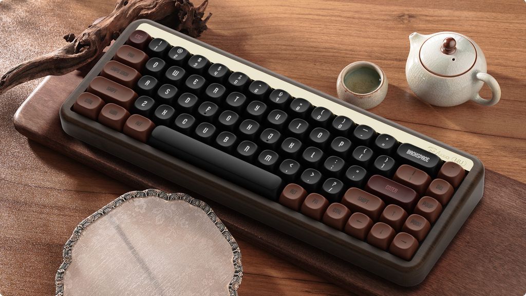 AKKO MU01 Tastiera Meccanica Gaming Autumn – 65% RGB, Switch Rosewood, Custodia In Legno Di Noce