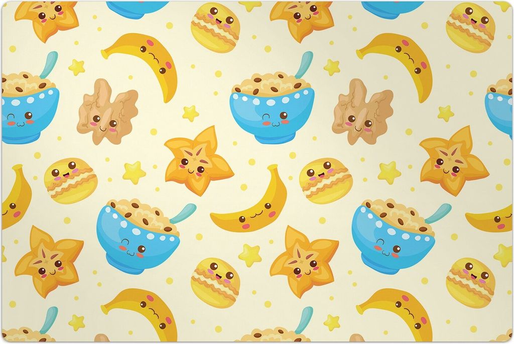 Küchenmatte 60x90 cm Vinylmatte Bodenmatte Dekoration - FrühMüsli Banane