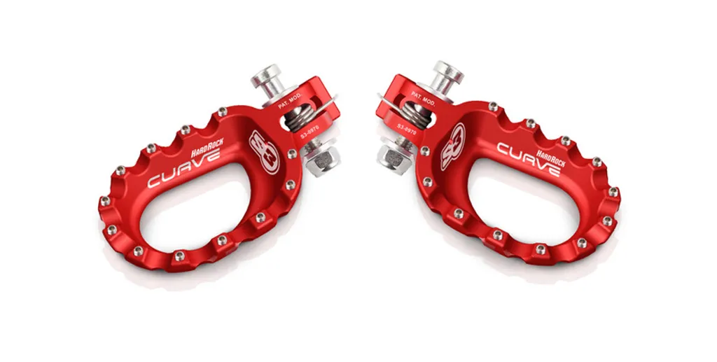 S3 Curve poggiapiedi alluminio rosso