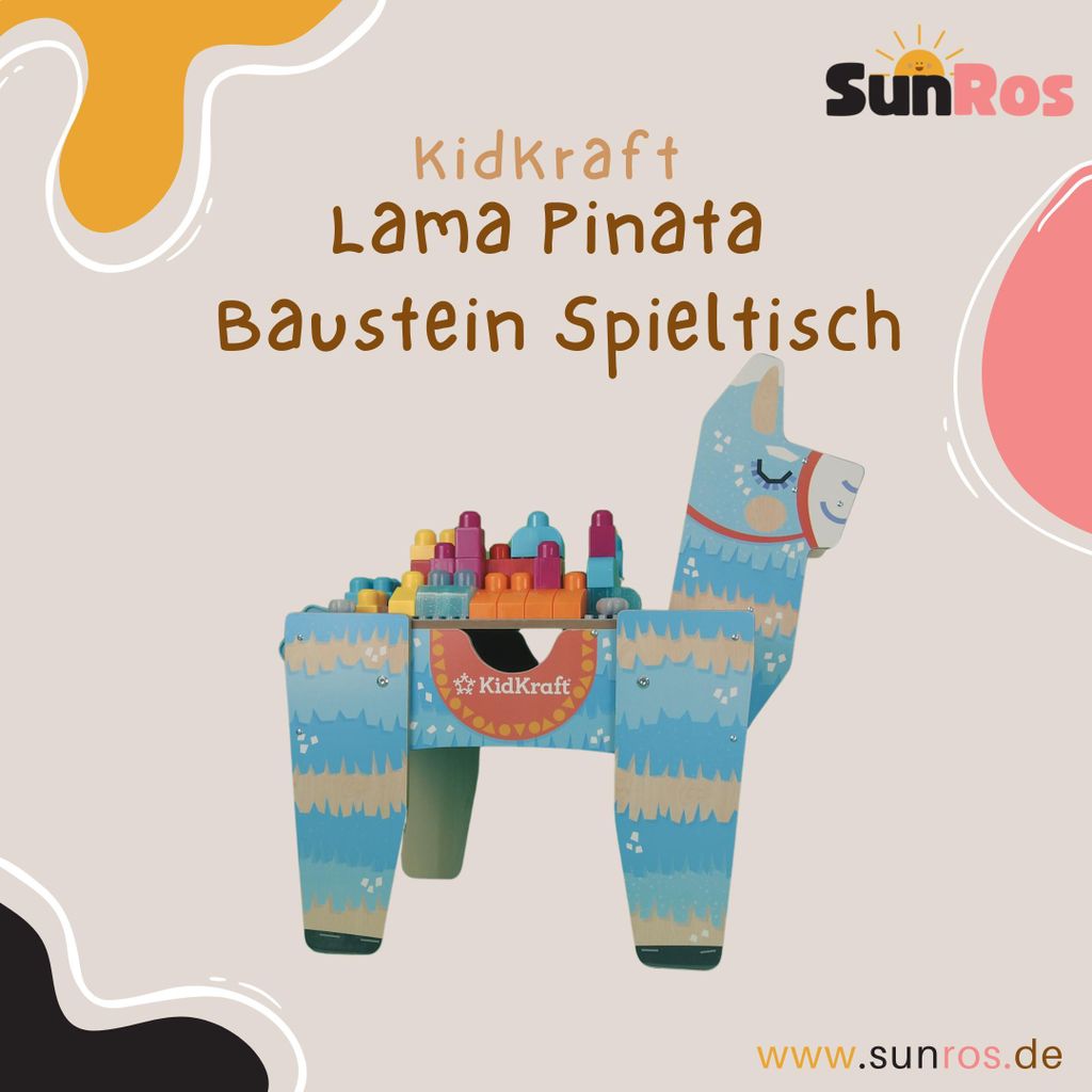 KidKraft Lama Pinata Baustein-Spieltisch (50 Bausteine)