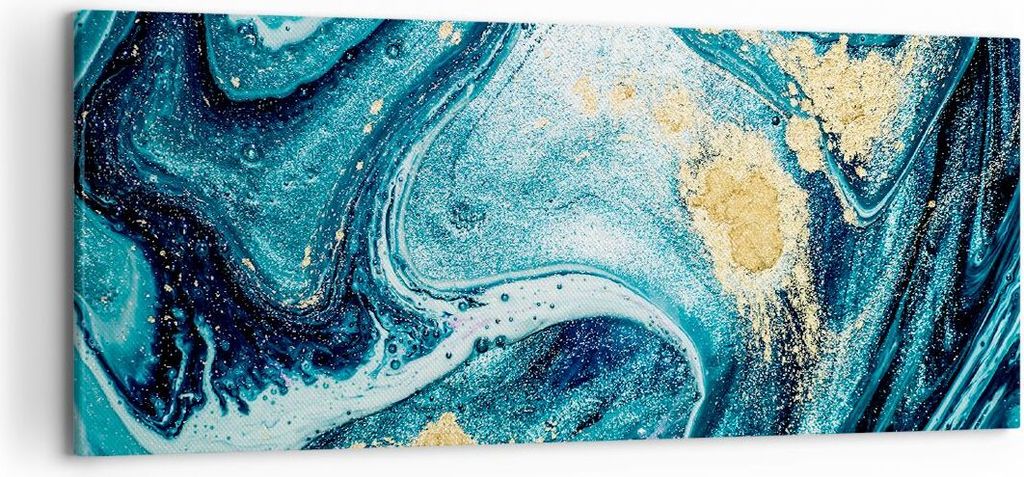 Bild auf Leinwand - Leinwandbild - Abstraktion modern - 120x50cm - Wand Bild - Wanddeko - Leinwanddruck - Bilder - Kunstdruck - Wanddekoration - Le...