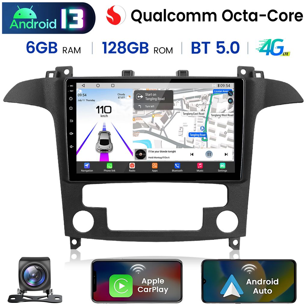 Autorádio CarPlay Android Auto pro Ford S-Max (2007-2015) - Obrázek produktu 