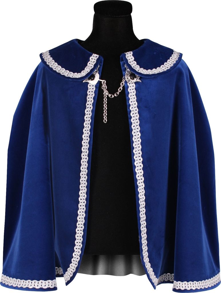 T2563-0417 kurz blau mit Silberborte Kinder Damen Prinzen Produktbild 