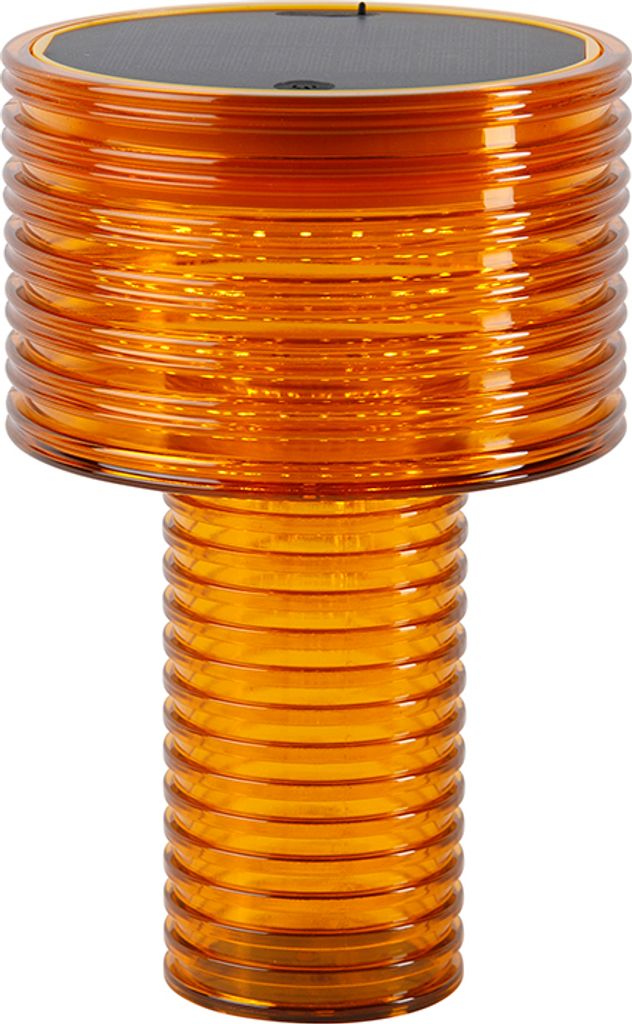 Newgarden - Modern Tischleuchte I Tischlampe I Lampe I Leuchte Orange Kunststoff inkl. LED Solar Wiederaufladbar IP44 - Ambar I Außenbeleuchtung -...