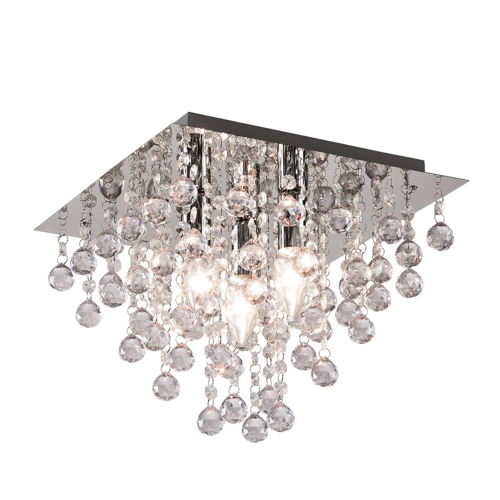 Kronleuchte CRIS 10145 Ø32CM Chrom pol., klar mit Besätzen Produktbild 