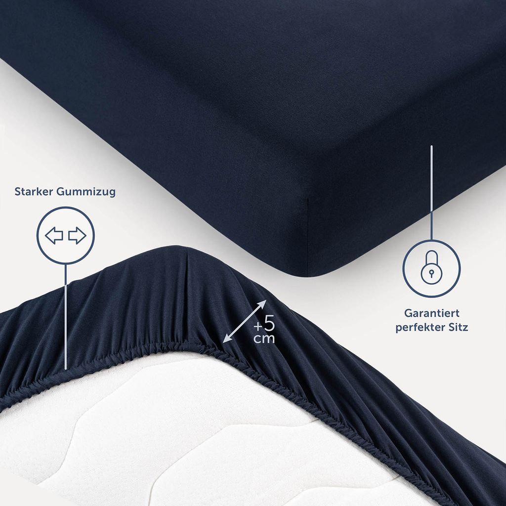 Blumtal Basics Mikrofaser Spannbettlaken 90x200cm - Produktbild 3