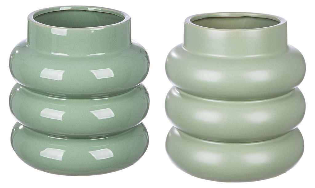 Gilde vaas, "Rim", keramiek, groen, hoogte 24 cm, diameter Productafbeelding 