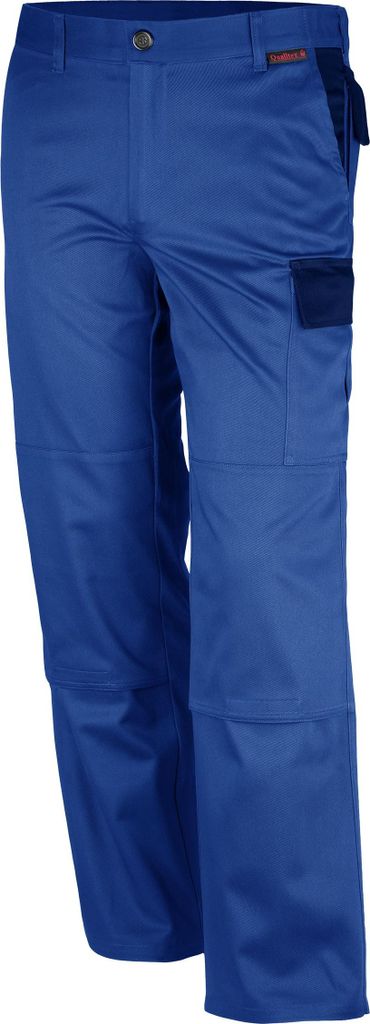 Qualitex Bundhose - stylische Arbeitshose - faserverstätkt MG 300 g - xtra strapazierfähig - in Farbe: kornblau/marine - Herren: 28