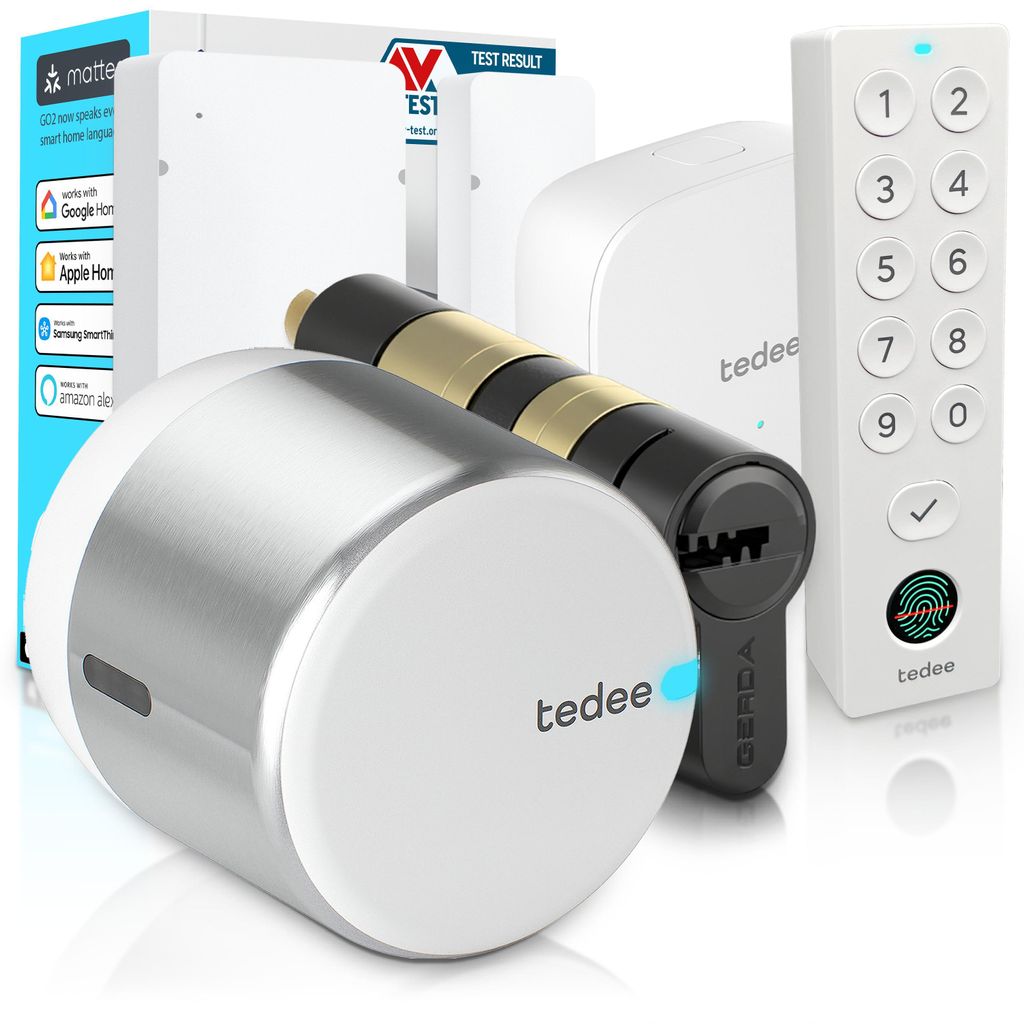 Tedee GO2 Alu Smart Lock Premium Set – Elektronisches Produktbild 