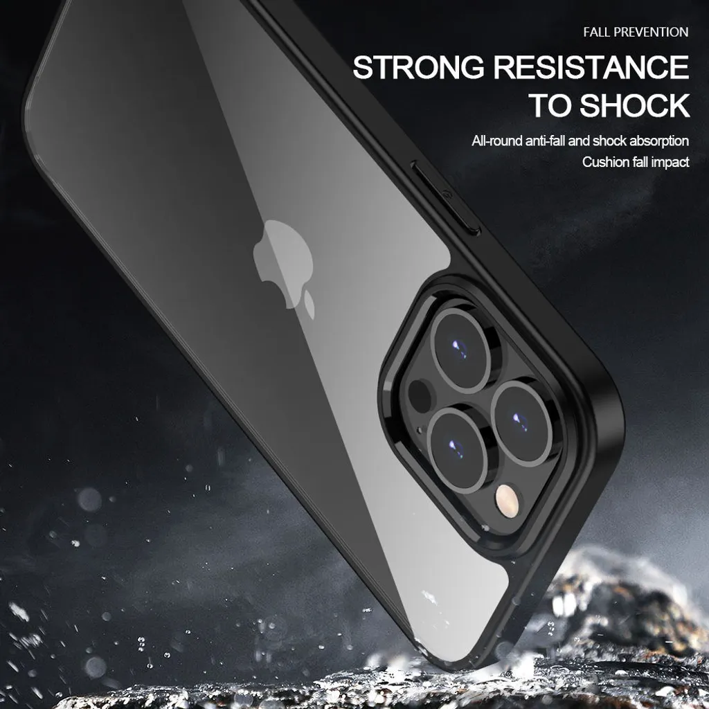 Cover iPhone 13 Trasparente Rossa - Smartphonica TPU Shockproof - 7