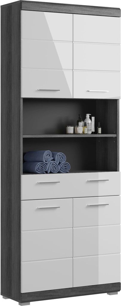 xonox.home Hochschrank Scout Rauchsilber Nachbildung 74x191x31 cm