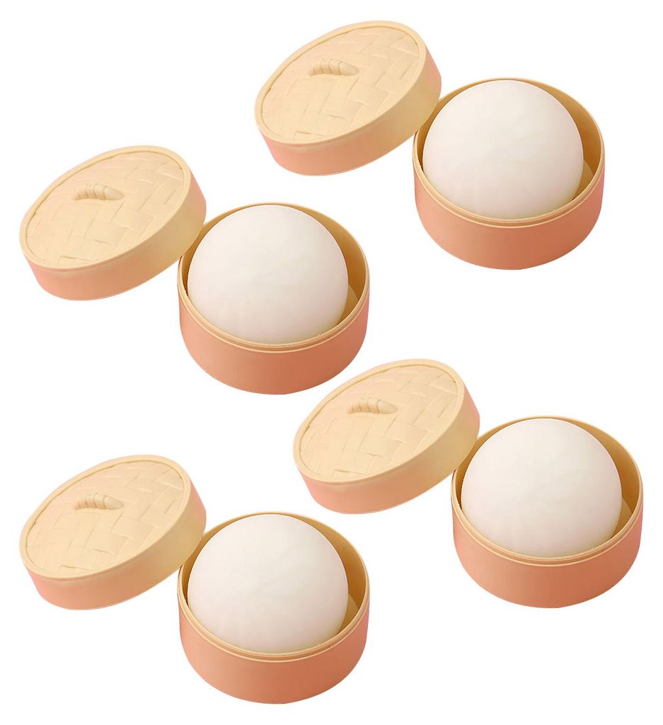 1/2/3/4 Stück Spielzeug aus simuliertem Teigball mit Dampfgarer, Stressabbau, gedämpftes Brötchen, Quetschspielzeug, sensorisches Fidget-Spielze...