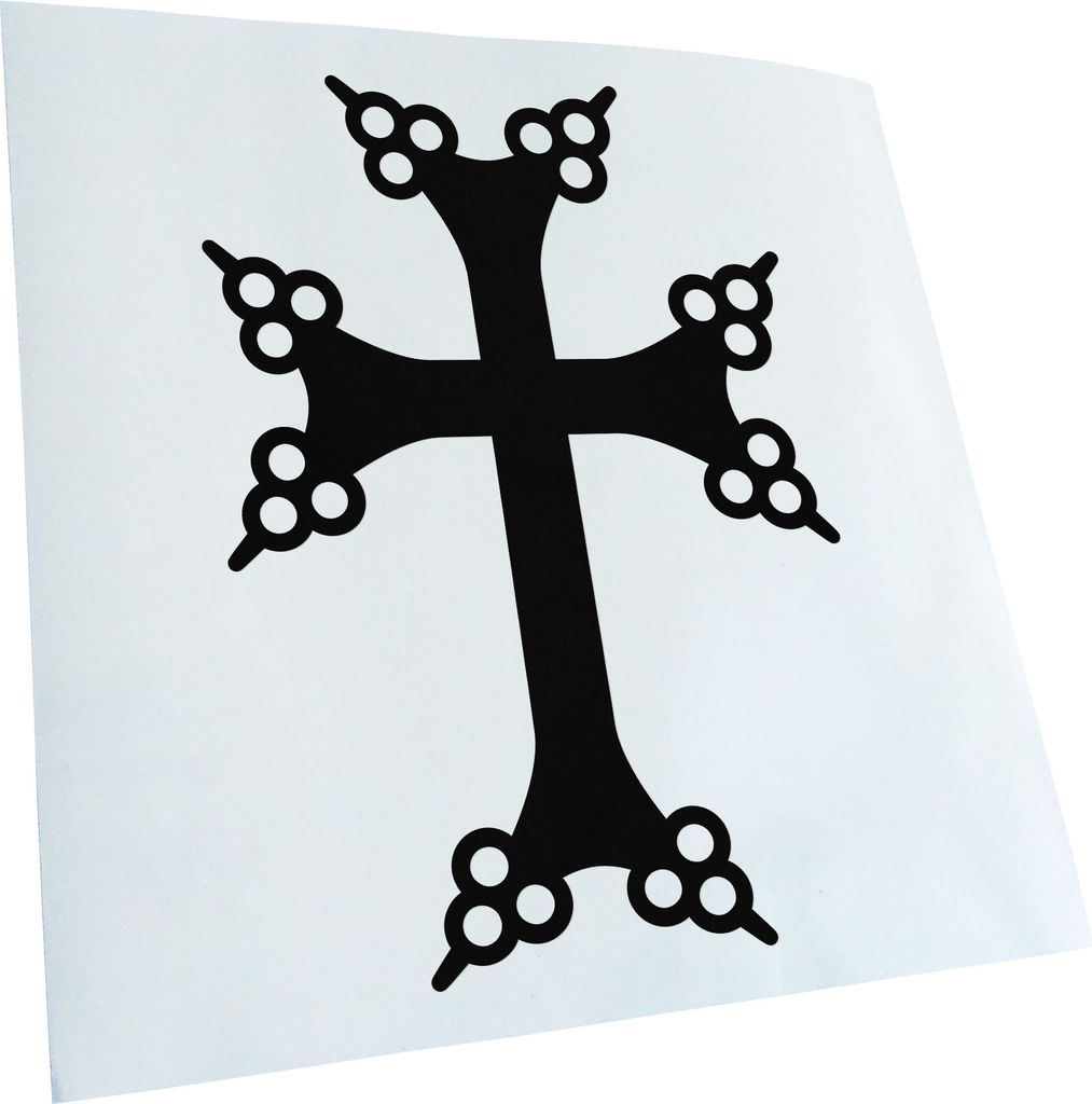 Kiwistar - Autoaufkleber - Chatschkar - Schwarz - 50x36cm - Aufkleber für Auto, Laptop, Fahrrad, LKW, Motorrad mehrfarbig JDM Decal Racing