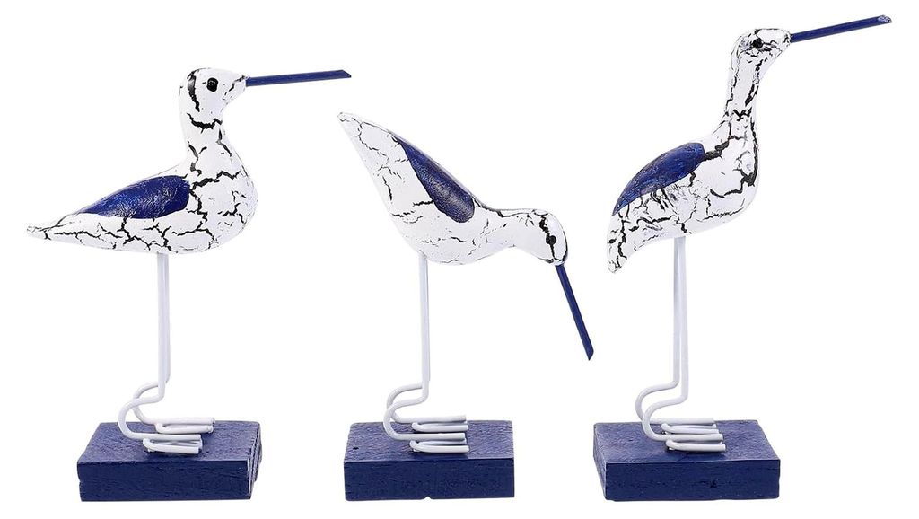 3 Stück Seevogel Ornament Elegante Maritime Seevogelfiguren zur Dekoration für Fenster und Arbeitszimmer Blau Vielseitig für Zuhause