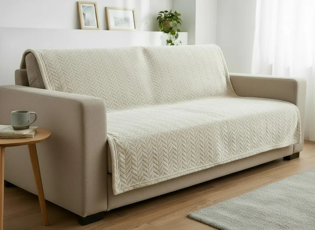 Coperta Cindy Design91 In Microfibra 200x220 Cm | Morbida E Soffice, Motivo Geometrico Trapuntato, Colore Acciaio