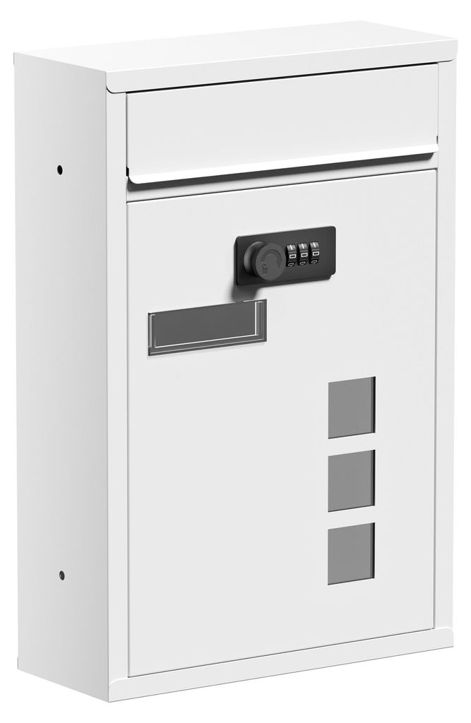 Wiltec Briefkasten weiß 215x320x90mm Briefkasten mit Produktbild 
