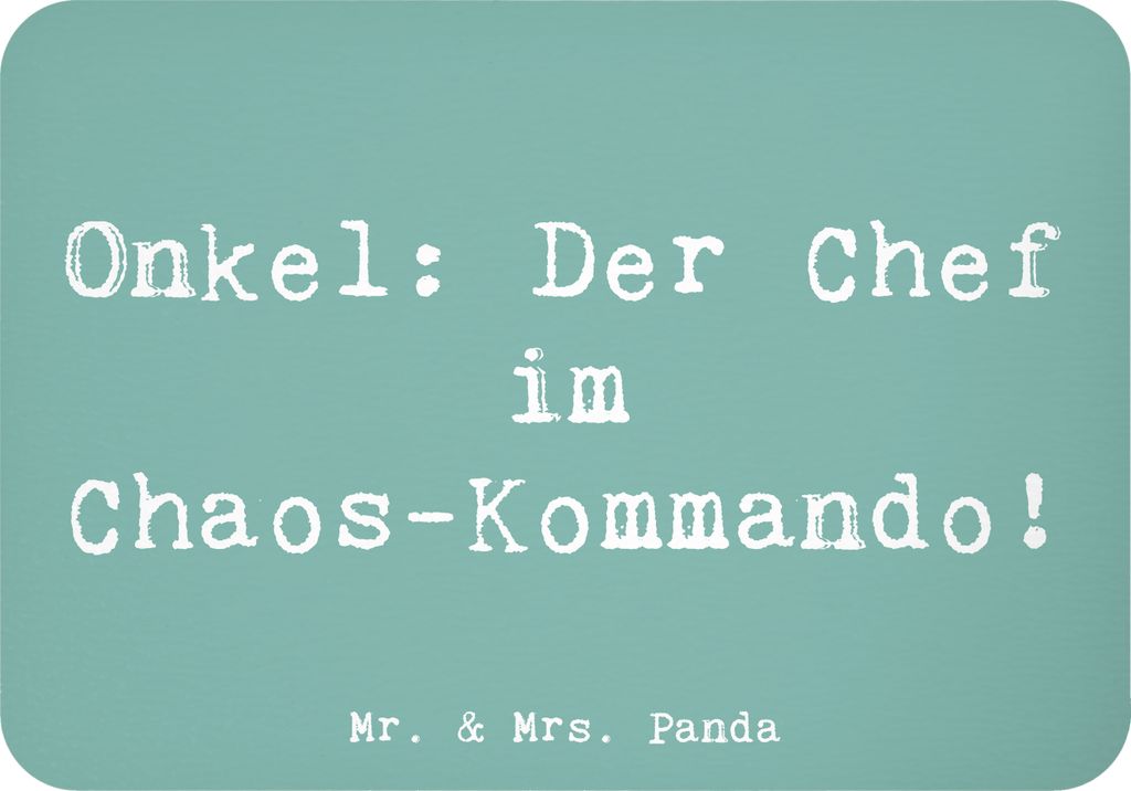 Mr. & Mrs. Panda magnet Spruch Onkel Chef - Meeresbrise - Geschenk, zettelhalter, haftmagnet, persönliche Erinnerungen, wandmagnet, Kühlschrankma...