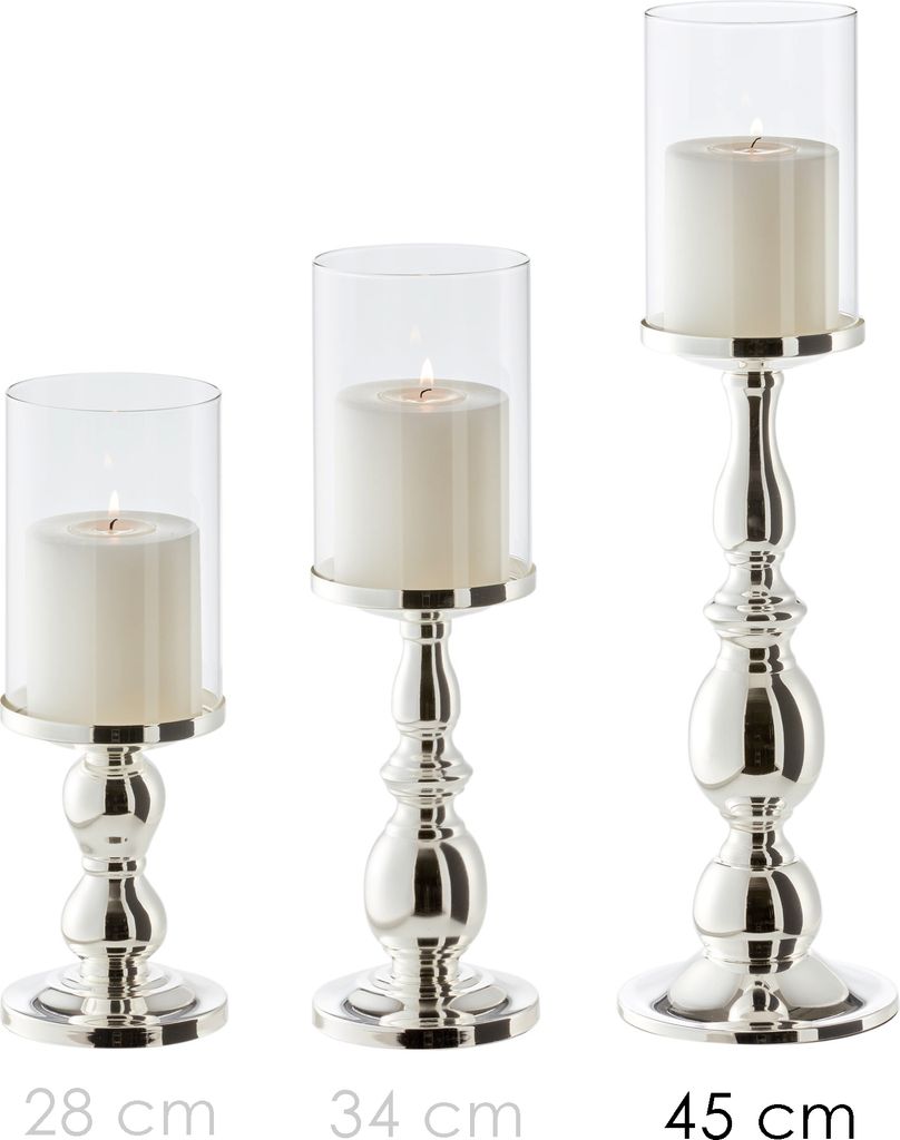 Windlicht Mascha | versilbert | anlaufgeschützt 45 cm Produktbild 4