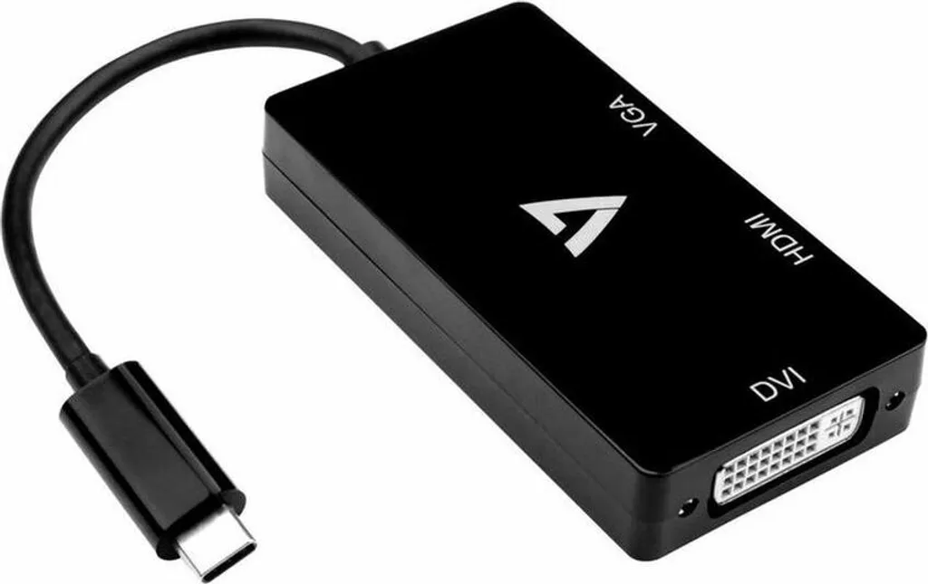 Adaptateur USB-C HDMI V7 V7UC-VGADVIHDMI-BLK Noir solution affichage