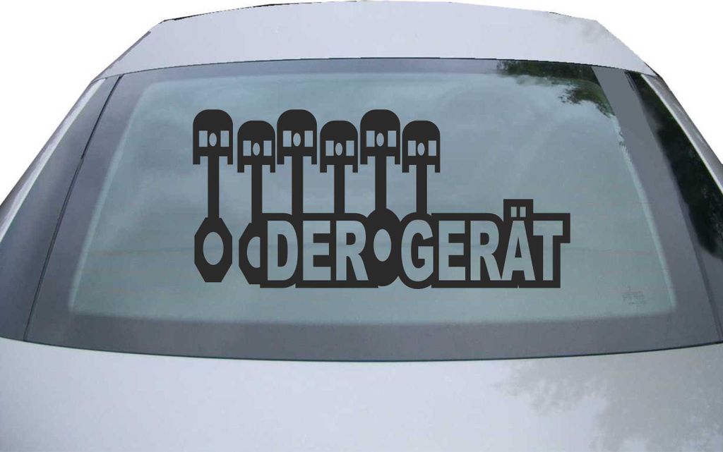 Indigos UG - Aufkleber Heckscheibe & Motorklappe DE6138 - schwarz - 600x285 mm - der gerät - Auto Scheiben Fenster Heckklappe Tuning Racing JDM - ...